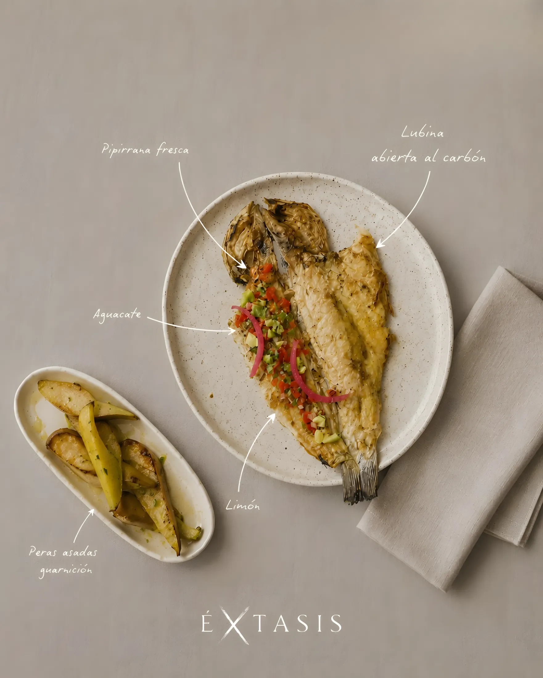 Plato de la carta de Éxtasis